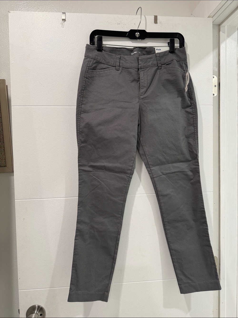 Old Navy Pixie‎ Ankle Pants Womens 6 Gray New With Tags Slim Stretch Chino